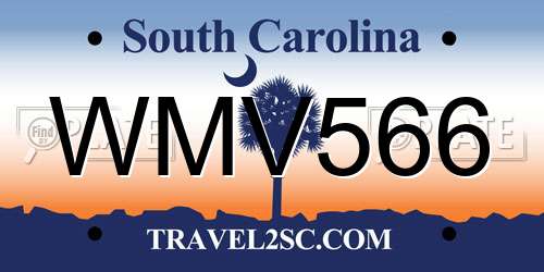 WMV566 South Carolina License Plate