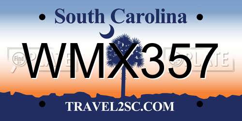 WMX357 South Carolina License Plate