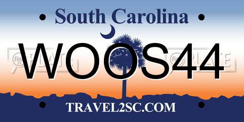 WOOS44 South Carolina License Plate