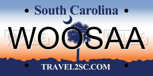 WOOSAA South Carolina License Plate