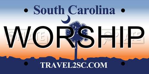 WORSHIP South Carolina License Plate