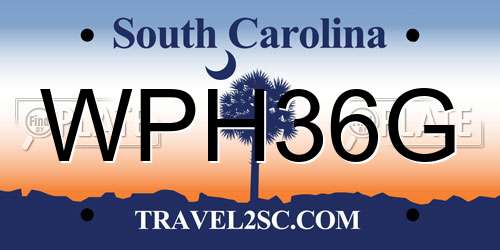 WPH36G South Carolina License Plate