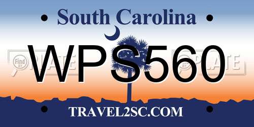 WPS560 South Carolina License Plate