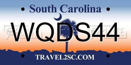 WQDS44 South Carolina License Plate