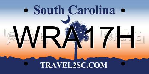 WRA17H South Carolina License Plate