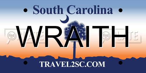WRAITH South Carolina License Plate