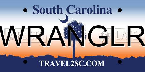 WRANGLR South Carolina License Plate