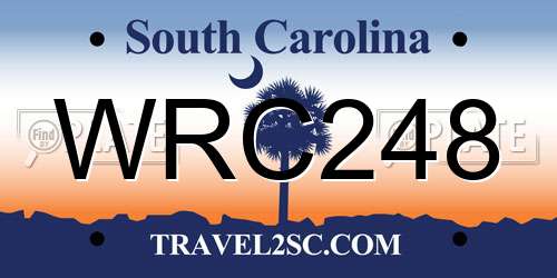 WRC248 South Carolina License Plate
