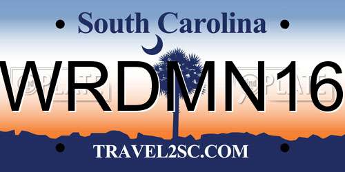 WRDMN16 South Carolina License Plate