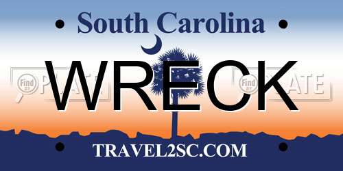 WRECK South Carolina License Plate