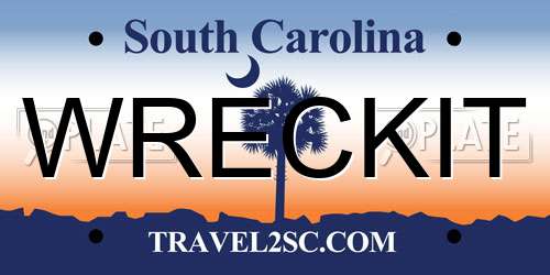 WRECKIT South Carolina License Plate