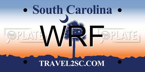 WRF South Carolina License Plate