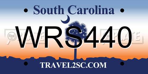 WRS440 South Carolina License Plate