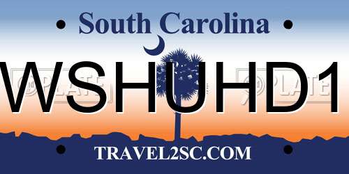 WSHUHD1 South Carolina License Plate