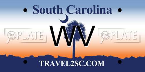 WV South Carolina License Plate
