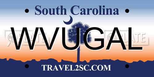 WVUGAL South Carolina License Plate
