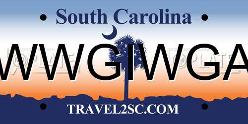 WWGIWGA South Carolina License Plate