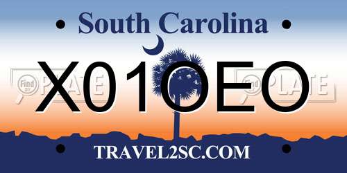 X01OEO South Carolina License Plate