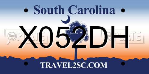 X052DH South Carolina License Plate