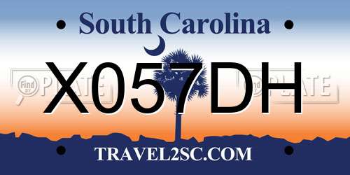 X057DH South Carolina License Plate