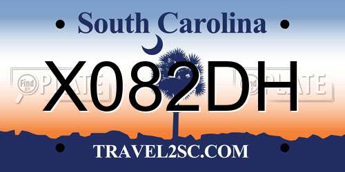 X082DH South Carolina License Plate