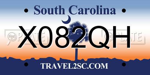 X082QH South Carolina License Plate