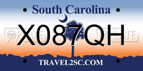 X087QH South Carolina License Plate