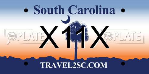 X11X South Carolina License Plate