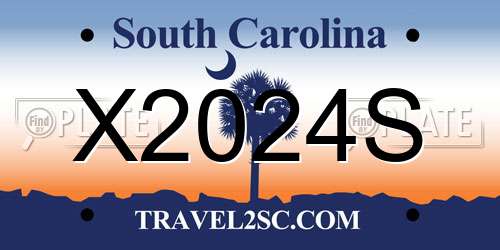 X2024S South Carolina License Plate