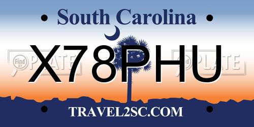 X78PHU South Carolina License Plate