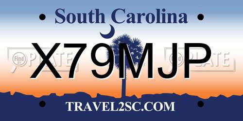X79MJP South Carolina License Plate
