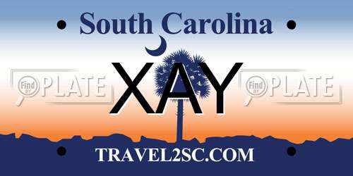 XAY South Carolina License Plate