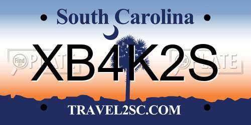 XB4K2S South Carolina License Plate