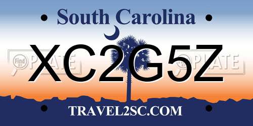 XC2G5Z South Carolina License Plate