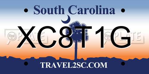 XC8T1G South Carolina License Plate