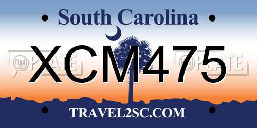 XCM475 South Carolina License Plate
