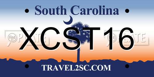 XCST16 South Carolina License Plate