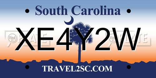 XE4Y2W South Carolina License Plate