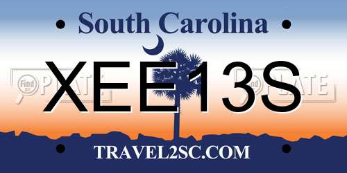 XEE13S South Carolina License Plate