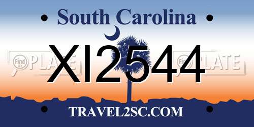 XI2544 South Carolina License Plate