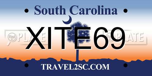 XITE69 South Carolina License Plate