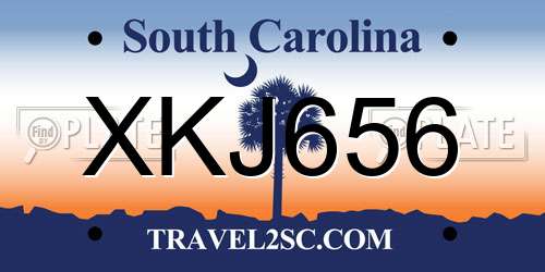 XKJ656 South Carolina License Plate