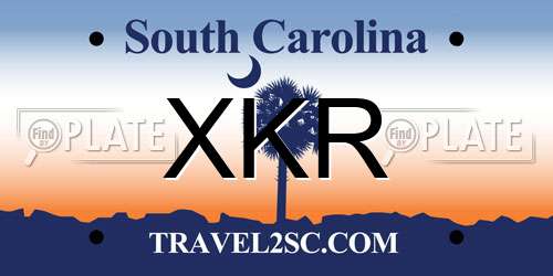 XKR South Carolina License Plate
