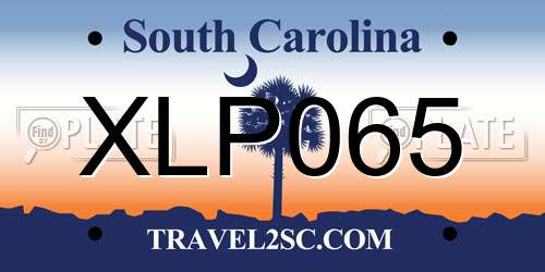 XLP065 South Carolina License Plate