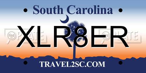 XLR8ER South Carolina License Plate