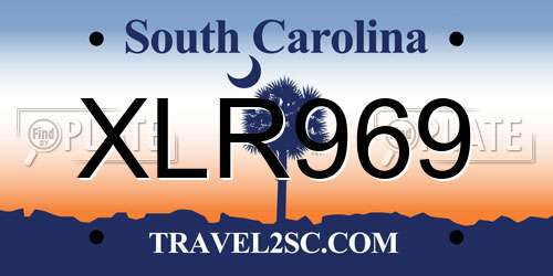 XLR969 South Carolina License Plate
