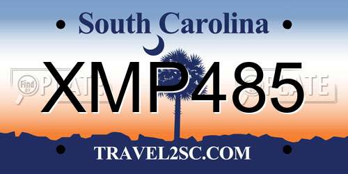 XMP485 South Carolina License Plate