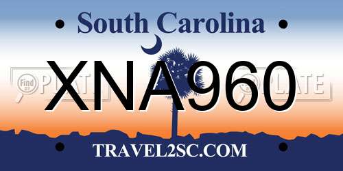 XNA960 South Carolina License Plate