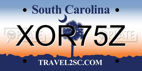 XOR75Z South Carolina License Plate
