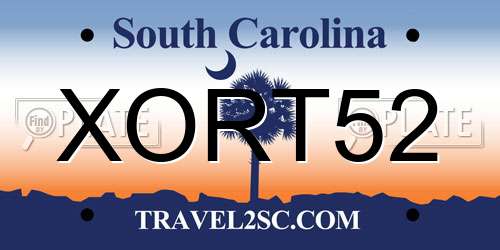 XORT52 South Carolina License Plate